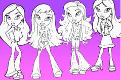 Раскраска Братц 9 - Bratz Coloring 9